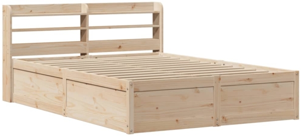 vidaXL Massivholzbett mit Kopfteil 140x200 cm Kiefer 3307083