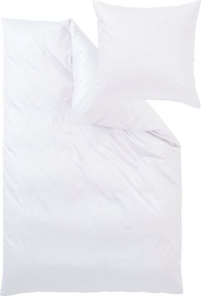 Uni-Mako-Satin - Curt Bauer Uni 135x200 + 80x80 cm-0000 weiß Bild 5