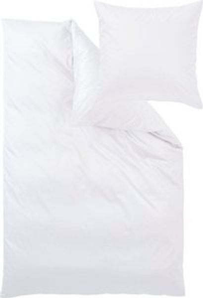 Uni-Mako-Satin - Curt Bauer Uni 135x200 + 80x80 cm-0000 weiß Bild 6