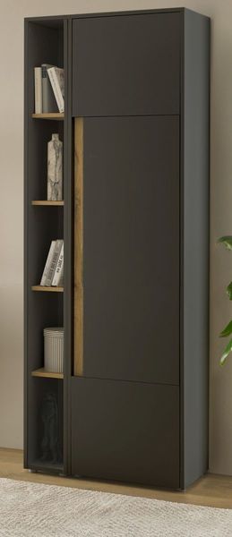 Aktenschrank Set Center in grau matt und Eiche Wotan 70 x 200 cm