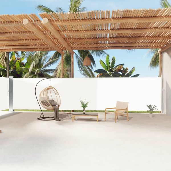 vidaXL Seitenmarkise Ausziehbar Creme 180x1200 cm 318073