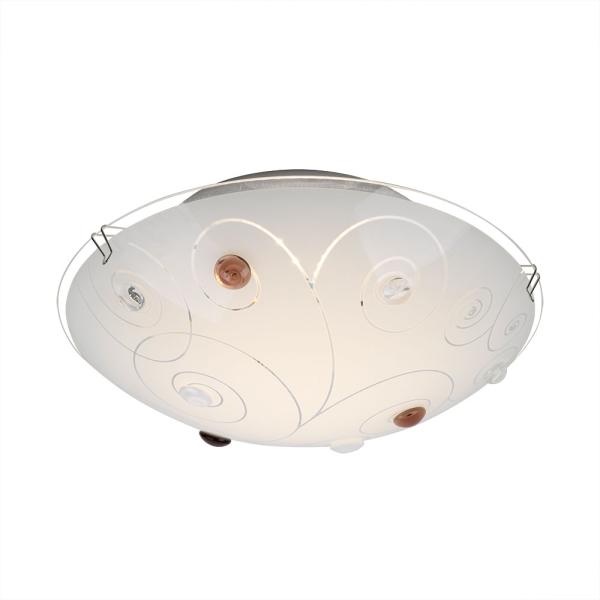 LED Deckenleuchte, Chrom, Glas satiniert, CCT, 41,5 cm