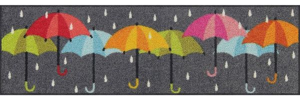 Salonloewe Fußmatte Fußmatte "Raindance", eckig, Höhe: 7 mm, Motiv: Regenschirm