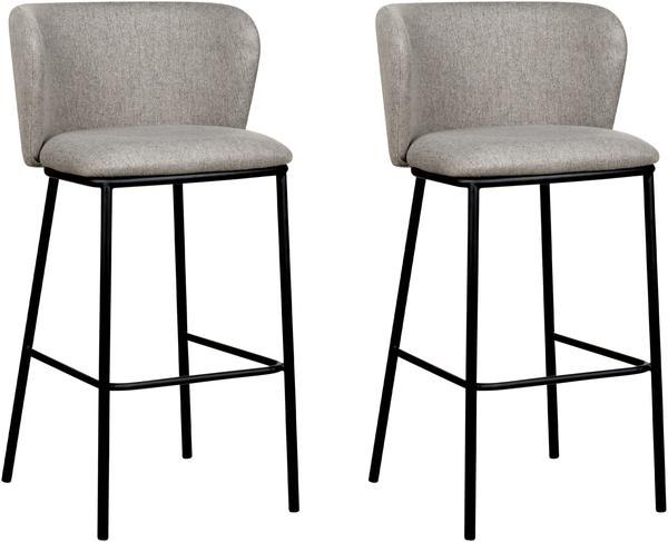 Set mit 2 Barstühlen MINA Grau