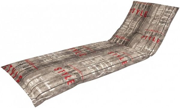 Madison C067 Rollliegenauflage Gartenliege 200x60x8cm grau gestreift