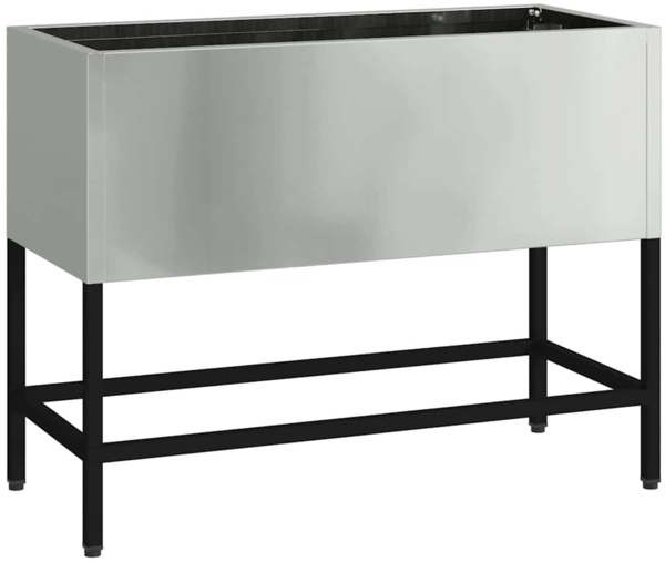 vidaXL Hochbeet Gartenpflanzer Silber 60 x 26 x 45 cm Verzinkter Stahl 865888