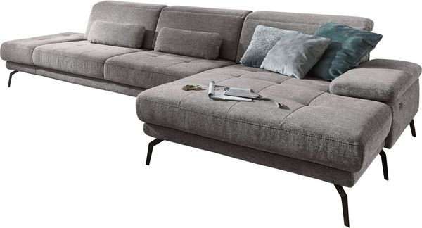 Die PlanBar Ecksofa MP-IN20126 L-Form, mit Kopfteilverstellung, optional mit Funktionen, Federkern
