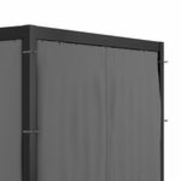 Blumfeldt Pergola 3x4 m - Verstellbares Lamellendach, Wasserdicht & Winterfest, Inkl. Vorhänge & Moskitonetze, UV-Schutz, Aluminium-Rahmen, Schwarz Bild 5