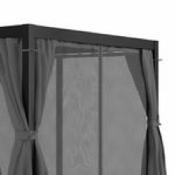 Blumfeldt Pergola 3x4 m - Verstellbares Lamellendach, Wasserdicht & Winterfest, Inkl. Vorhänge & Moskitonetze, UV-Schutz, Aluminium-Rahmen, Schwarz Bild 6