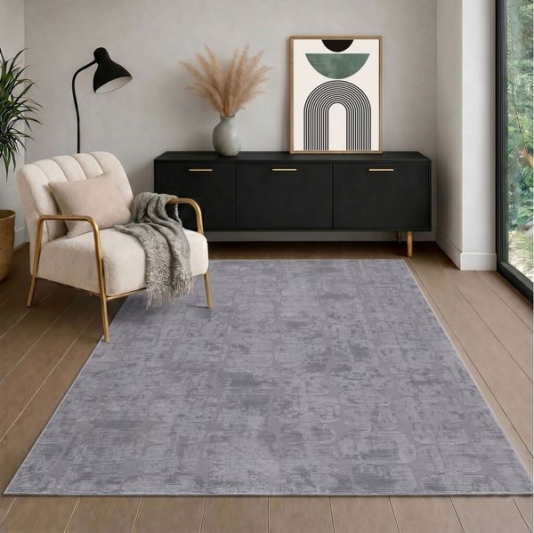 Vimoda Teppich Wohnzimmer COSTA, modern Designteppich 3D Effekt, Rechteckig, Höhe: 11 mm, premium Rechteck Muster hoch-tief Kurzflor weich, Boho Einfarbig