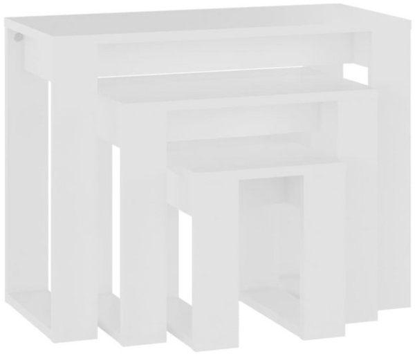 DOTMALL Satztisch Satztische 3-tlg. Weiß Holzwerkstoff Bild 4