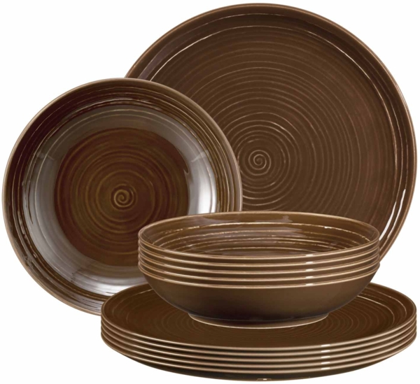 Seltmann Weiden Terra Tafelservice 12-teilig erdbraun