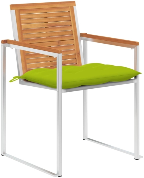 vidaXL Gartenstühle 4 Stk. mit Kissen Massivholz Akazie 3078496