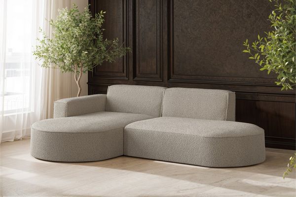 Kaiser Möbel Ecksofa Designer MODENA STUDIO L stoff Cord, Verita,Boucle, Ecksofa, Cord Sofa, L-Form, Links/Rechts wählbar