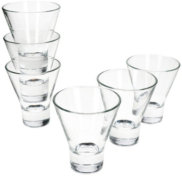 MamboCat Glas MamboCat YPSI 6x Dessertgläser Glas 170ml Dessert Snacks Salat Shots, Glas