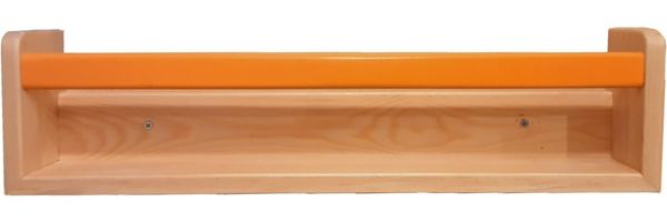 Stylish Orange Pine Bookshelf, 56 x 14.5 x 8 cm | 100% Solid Pine Wood | Perfect for Modern Home Decor & Organizing Books