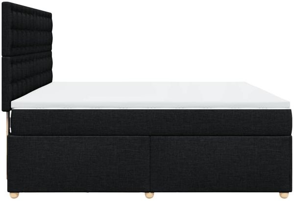 vidaXL Boxspringbett mit Matratze Schwarz 180x200 cm Stoff 3293675 Bild 6