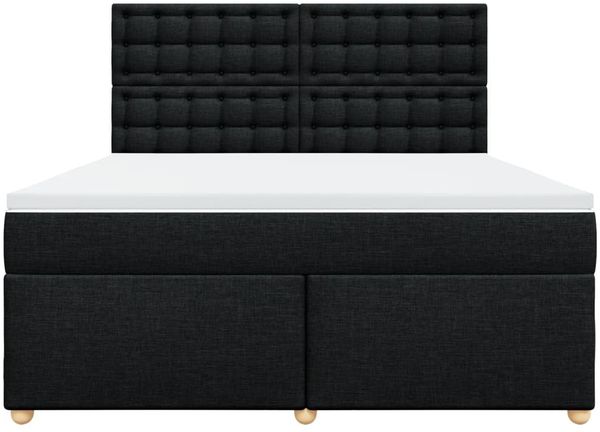 vidaXL Boxspringbett mit Matratze Schwarz 180x200 cm Stoff 3293675 Bild 5