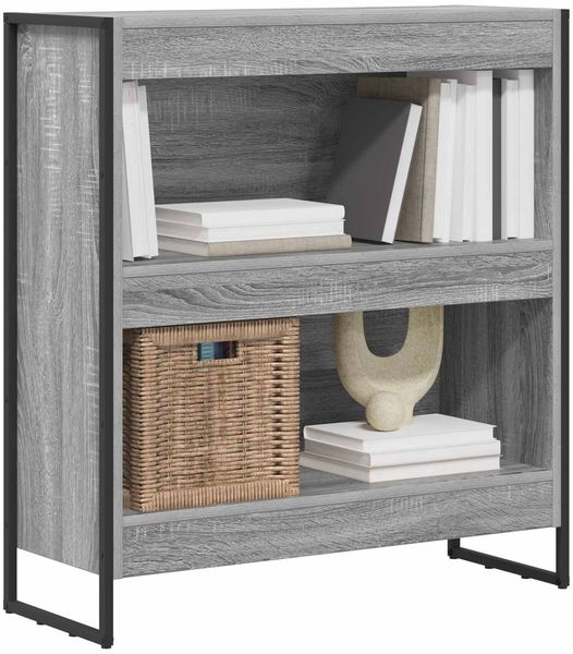 vidaXL Bücherregal Graues Sonoma 80 x 30 x 86,5 cm Holzwerkstoff 886411 Bild 3
