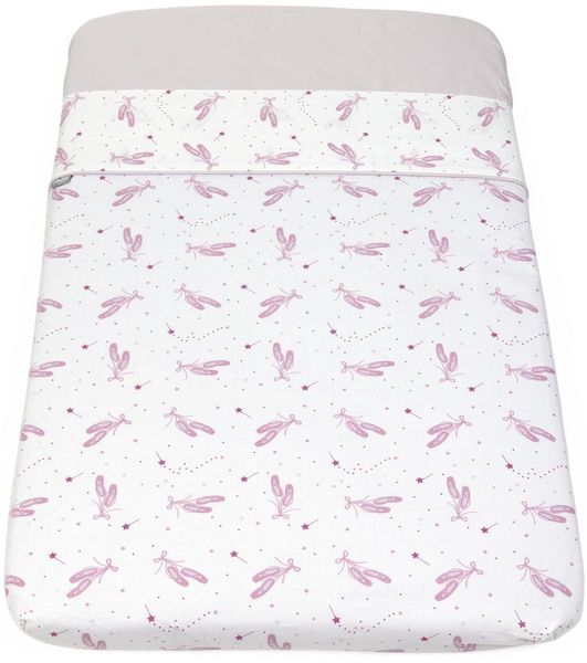 2-teiliges Bettwäsche-Set für Kinderbett, N2M, 100% Baumwolle, kompatibel mit Chicco Next2Me und Matratzen von 50x83 cm, Bettlaken und Spannbettlaken, 0 Monate +, Rosa