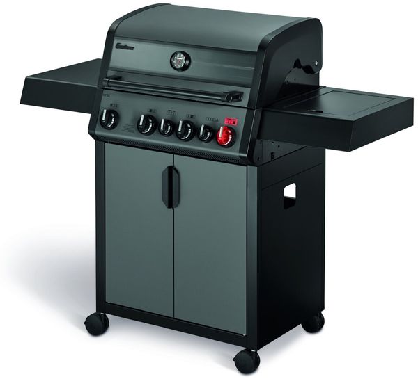 Enders Gasgrill Hyde 4 SIKR Turbo, 4-Brenner aus Edelstahl für kraftvolles direktes und indirektes Grillen, 800 °C Turbo Zone, Switch Grid, Infarot-Backburner und Seitenkocher #8041