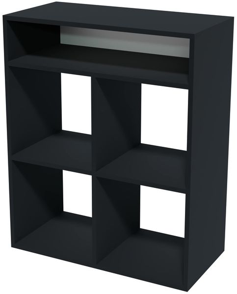 BADEDU WARD Regal 72 cm breit, Anthrazit, 5 Fächer