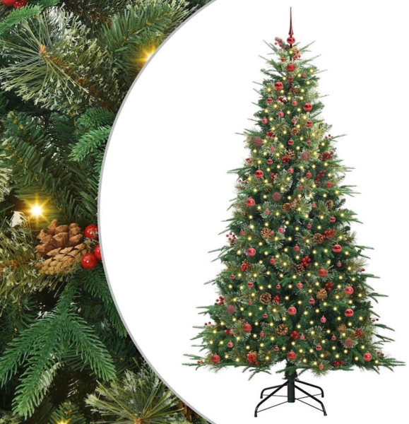 vidaXL Künstlicher klappbarer Weihnachtsbaum Grün 240 cm PE und PVC 3397445 Bild 1