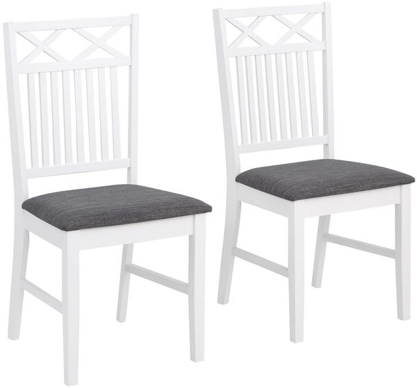 Home affaire Esszimmerstuhl Fullerton, Holzstuhl (Set, 2 St), mit attraktiven Fräsungen, Sitzhöhe 47 cm, Küchenstuhl