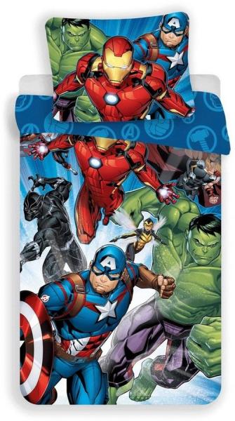 Avengers Bettwäsche-Set aus Baumwolle - 140 x 200 cm + 70 x 90 cm