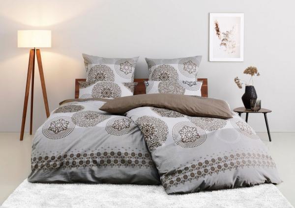 my home Bettwäsche Tesso in Gr. 135x200, 155x220 oder 200x200 cm, Biber, 2 teilig, Bettwäsche mit Ornamenten und in verschiedenen Qualitäten Bild 1