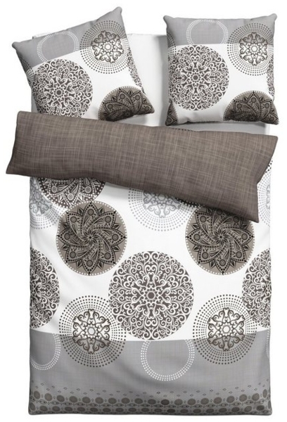 my home Bettwäsche Tesso in Gr. 135x200, 155x220 oder 200x200 cm, Biber, 2 teilig, Bettwäsche mit Ornamenten und in verschiedenen Qualitäten Bild 4