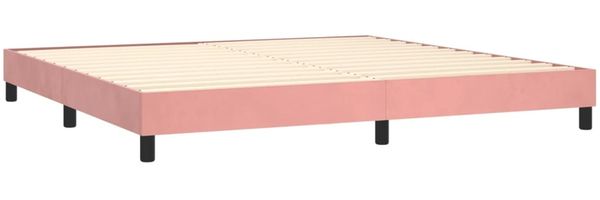 vidaXL Boxspringbett mit Matratze Rosa 200x200 cm Samt, Härtegrad: H2 [3141208] Bild 4