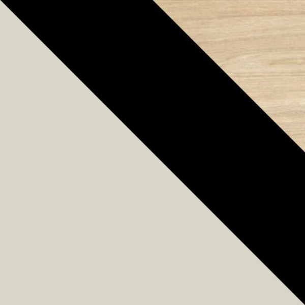 Doppelbett Enna EN-02 (Farbe: Sandbeige / Schwarz + Eiche Natur, Größe: 160 x 200) Bild 8