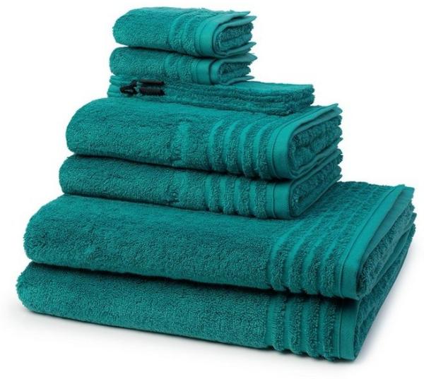 Vossen Vienna Style Supersoft 8 tlg. Frottier-Set - 2 X Handtuch (50 X 100cm), 2 X Duschtuch (67 X 140cm), 2 X Gästetuch (30 X 50cm), 2 X Waschhandschuh (16 X 22cm) - 620 g/m2 - Lagoon