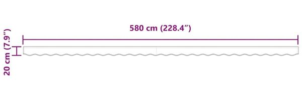 vidaXL Markisenschürzen-Ersatz Hellgrau 6 m Polyester 42000777 Bild 8