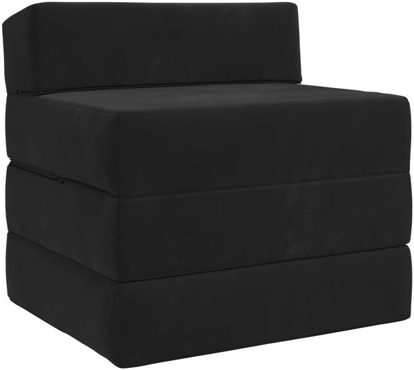 vidaXL Klappsofa Bett Schwarz 200 x 70 x 15 cm Samt 900011