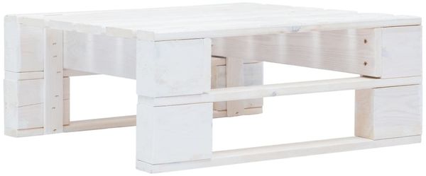 vidaXL Garten-Palettenhocker Holz Weiß