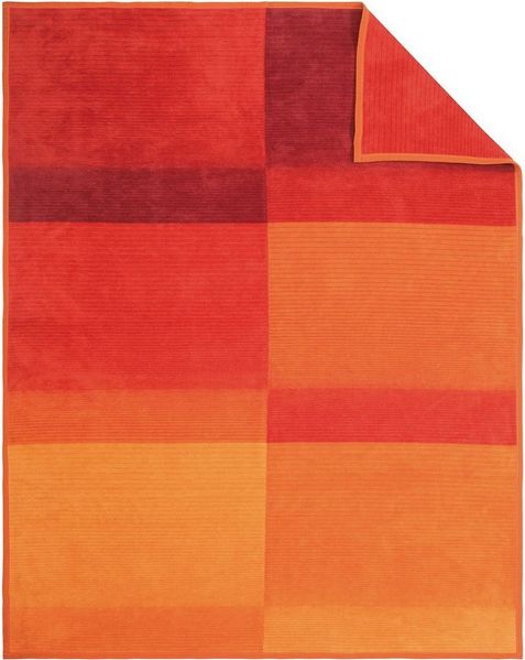 Wohndecke Sorrento Jacquard, IBENA, sanfter Farbverlauf, Kuscheldecke