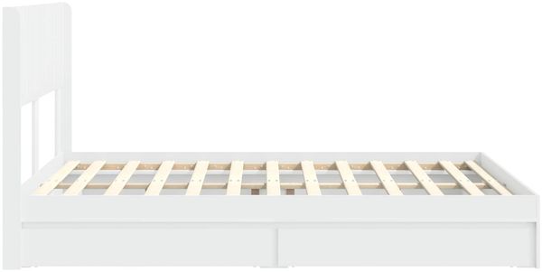 vidaXL Bettgestell mit Stauraum und Kopfteil Weiß 140 x 200 cm 3414377 Bild 7