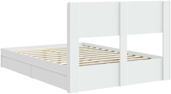 vidaXL Bettgestell mit Stauraum und Kopfteil Weiß 140 x 200 cm 3414377 Bild 8