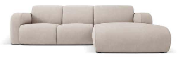 Micadoni Ecksofa Molino 4-Sitzer Rechts Strukturierter Stoff Beige Bild 1
