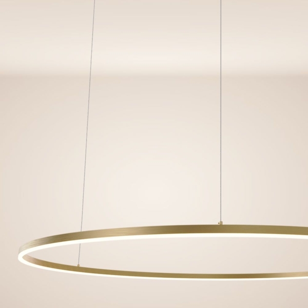 s.luce LED Ring Hängeleuchte Ø 120cm Gold