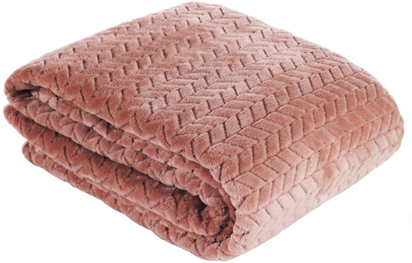 Wohndecke Kuscheldecke Decke MICROFASER Sofadecke Tagesdecke CINDY 170X210 cm rosa