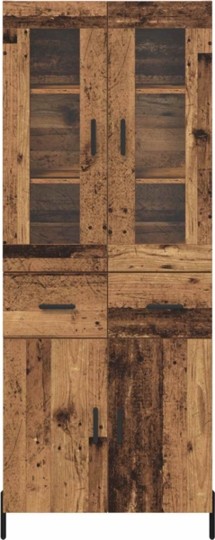 vidaXL Highboard Wandmontiert Altholz 69,5 x 34 x 180 cm Holzwerkstoff 3415652 Bild 7