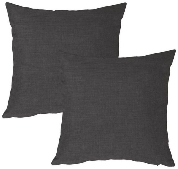 Haus und Deko Kissenbezug Kissenbezug 2er Set Struktur Leinenoptik Kissenhülle Deko Kissen Doppe, (2 Stück)