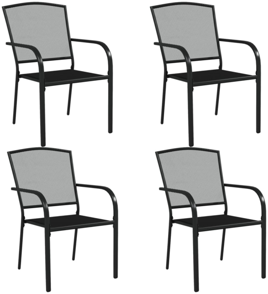 vidaXL 5-tlg. Garten-Essgruppe Anthrazit Stahl 3187972 Bild 3