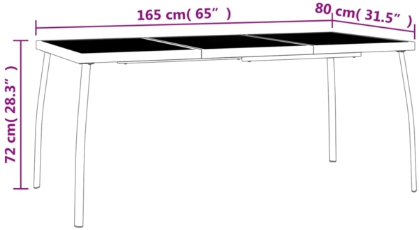 vidaXL 5-tlg. Garten-Essgruppe Anthrazit Stahl 3187972 Bild 9