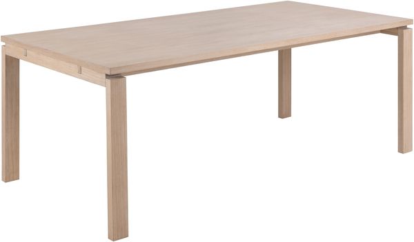 Kulissen-Esstisch >Linley< in Eiche weiss pigmentiert, MDF - 200x75x100 (BxHxT)