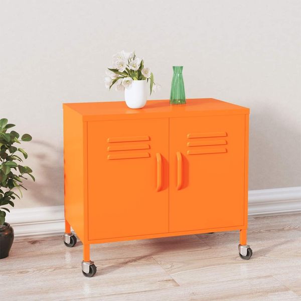 Sideboard | Kommode | Lagerschrank Orange 60x35x56 cm Stahl