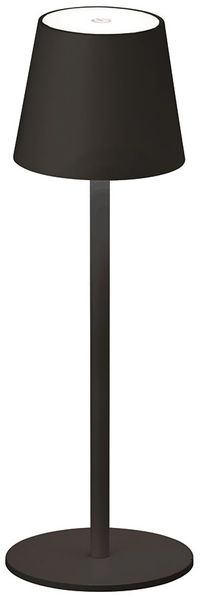 LED Tischleuchte, Touchdimmer, Akku, sandschwarz, H 38 cm
